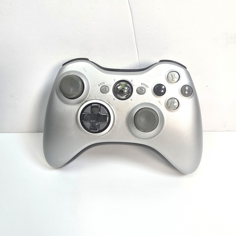 Microsoft Xbox 360 Wireless Video Game Controller Silver Gray OEM Genuine
